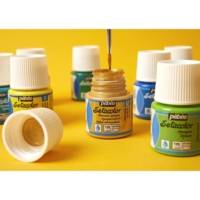 Flacon 45 ml Peinture SETACOLOR opaque pour textiles OR moiré - PÉBÉO
