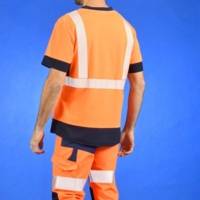 Tee-Shirt MC col en V Haute Visibilité Visio Maille - DMD France