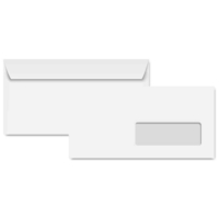 Boite de 500 Enveloppes C6, 114 x 162 mm, blanc - Clairalfa