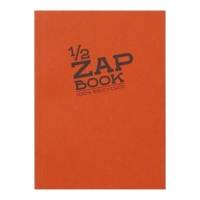 Bloc 1/2 ZAP BOOK Encollé grand côté A6 105x148 mm 160p blanc couverture aléatoire - CLAIREFONTAINE