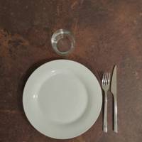 Table pied noir Ø70cm rouille roc - intérieur - RestooTab