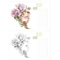 Carnet de coloriage 20 x 25,5 cm - 24 Illustrations - Calendrier PERPÉTUEL Wild - AVENUE MANDARINE