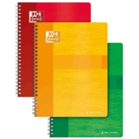 Cahier à Spirale 24x32cm Quadrillé 5x5 180 pages 90g Coloris Aléatoire - Oxford
