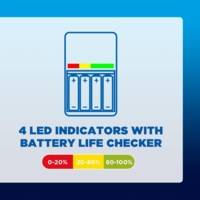 Eneloop Chargeur SmartPlus BQ-CC55 - 1 à 4 Piles AA/AAA Ni-MH, 4 LED - PANASONIC
