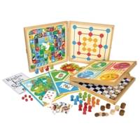 Coffret de Jeux Classiques - 80 Regles - Pions Bois - JEUJURA