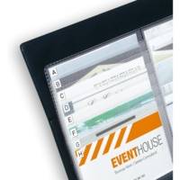 Porte-cartes de visite Intercalaires pour 288 cartes 90 x 58 mm Noir - SIGEL