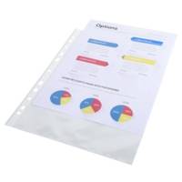 Sachet de 50 pochettes perforées polypropylène lisse 6/100e - A4 - Cristal - EXACOMPTA
