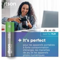 Boîte de 8 piles rechargeables AAA Pro NiMH prêtes à l'emploi, 930 mAh - ITSON