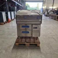 Ensemble plancha,  soubassement 2 tiroirs, Revêtement en inox, - PLSN40E+CHRR1/2 - Rosinox