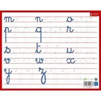 Ardoise rigide effaçable à sec "Minuscules Cursives" 21 x 26,5 cm - BOUCHUT