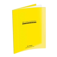 Cahier couverture polypro 240 x 320 mm 96 pages 90g seyès Jaune - Conquérant