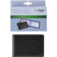 Etui matière synthétique pour 40 cartes de visite 90 x 58 mm, noir - SIGEL