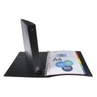 Classeur 4 anneaux 30 mm polypropylène Opaque A4 maxi Noir - EXACOMPTA