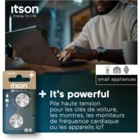 Pack 2 Piles Bouton Lithium CR2025 3V Idéale Clé de Voiture, Montre - ITSON