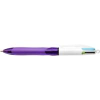 Stylo 4 Colours GRIP FASHION Pointe Moyenne Encre Fantaisie - BIC