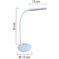 Lampe de bureau LED NELLY blanc, sans fil, avec variateur - UNILUX