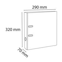 Classeur à levier PVC Premium dos de 70mm blanc - EXACOMPTA