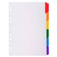 Jeu d'intercalaire 6 positions en carte blanche 170g, onglets Mylar®. Format A4. - EXACOMPTA