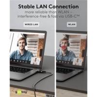 Câble Ethernet USB-C™ 3.1 vers RJ45 5 m Connexion Directe Routeur / Modem ou switch - GOOBAY