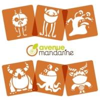 Set de 6 pochoirs enfants, Monstres - Orange - AVENUE MANDARINE