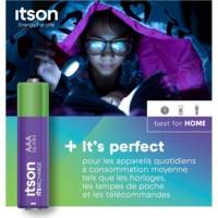 Boîte de 8 piles rechargeables AAA Pro NiMH prêtes à l'emploi, 800 mAh - ITSON