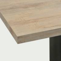 Table pied noir 120x70cm tanin naturel - intérieur - RestooTab