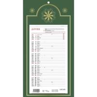 Calendrier Mensuel Long sur plaque 20 x 38 cm Coloris Aléatoire - LECAS