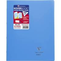 Cahier Kover Book piqué polypro opaque Bleu 24x32 96p séyès - Clairefontaine