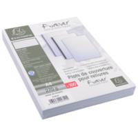 Paquet de 100 couvertures Grain toilé pour reliure A4 Blanc - EXACOMPTA