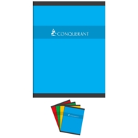 Cahier piqué 24 x 32 cm 48 pages 70g Seyès Coloris Aléatoire - Conquérant
