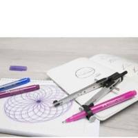 Compas à réglage rapide, argent / noir - FABER-CASTELL