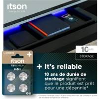 Pack 4 CR2016 Piles bouton Lithium Idéale clés de voiture, montres - ITSON