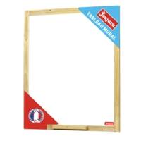 Grand Tableau Mural Blanc Cadre Pin Feutre et Magnetique - 54 x 66 cm - JEUJURA