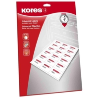 Etiquettes universelles 63,5 x 33,9 mm blanches 600 sur 25 Feuilles A4 - Kores