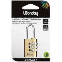 Cadenas à combinaison en laiton 20 mm - WONDAY