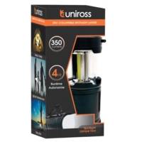 LED 2en1 Lampe Torche et Lanterne Pliante - 350L Noir - UNIROSS