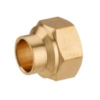 Manchon fer-cuivre droit laiton brut - femelle ø15 x 21 mm - Gedimat - NOYON ET THIEBAULT