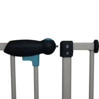 Barrière de protection AALTO pour enfants métal blanc - h.77 cm l.73 à 81 cm - Gedimat - NORDLINGER