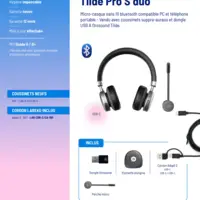 Casque micro sans fil Bluetooth Orosound Tilde Pro S reconditionné