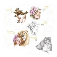 Carnet de coloriage 20 x 25,5 cm - 24 Illustrations - Calendrier PERPÉTUEL Wild - AVENUE MANDARINE