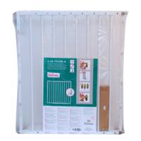 Barrière de protection VICTORIA pour enfants métal blanc - l.64 à 113 cm - Gedimat - NORDLINGER