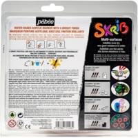 Lot de 6 Marqueurs Dragees Acrylique Brillante Multi Surfaces Pointe 0,7/4mm - PÉBÉO
