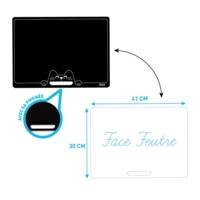 Ardoise Reversible Chat - 41 x 30cm Noir - JEUJURA