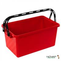Bac UNIVERSEL rouge avec anses noires - Gedimat - NOVAP