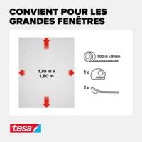 Moustiquaire Insect Stop Comfort pour Porte-Fenêtres 1,70 m x 1,80 m Anthracite - TESA
