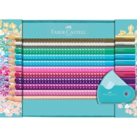 Coffret cadeau Sparkle, 20 crayons de couleur et 1 taille-crayon Mini - Faber-Castell