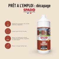 Flacon 1 l Soude Caustique Débouche les Canalisations Décapant Peinture Dégraissant Surpuissant - SPADO