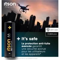 Pack de 4 Piles Alcalines LR6/AA 1,5V itsPREMIUM - ITSON
