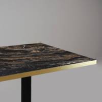 Plateau de table rectangle Capuccino & laiton - RestooTab