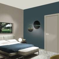 Bloc-porte tubulaire MIRO réversible aspect cuir argile H.50 à 100mm - Gedimat - REIVILO